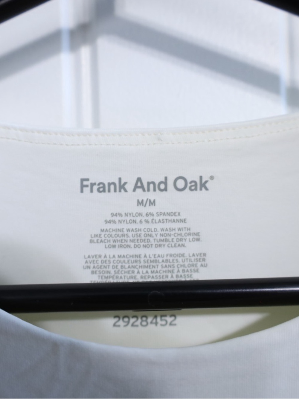 Frank and Oak Contour Long Sleeve Shirt in White Size Medium - Picture 6 of 7